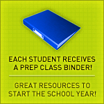 Each student receives a prep class binder!